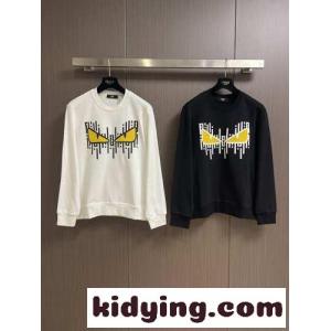カジュアル ロゴ入り フェンディ スーパーコピー Tシャツ コピー クルーネック スウェットシャツkid26fyuaiu