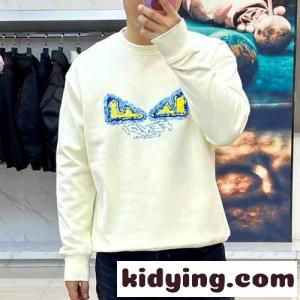 定番 ロゴプリント クルーネック スウェットシャツ フェンディ コピー Tシャツ コピー ベージュkid26fK51Lb