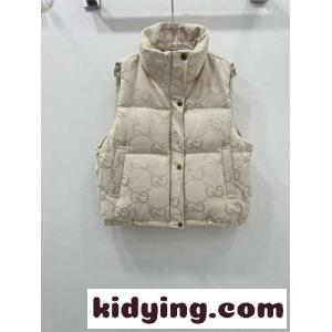 グッチ コピー ダウンジャケット コピー GGジャガード ダウンベスト ベージュkid26nie8Da