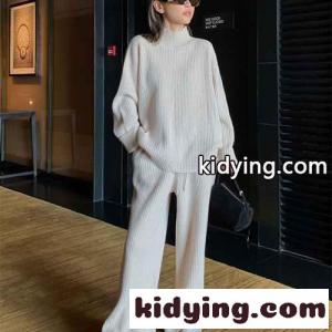 YSL サンローラン ブランド コピーセットアップスーパーコピー ニットセット カジュアル 2点セット 高級感 ホワイトkid26ryGjWf