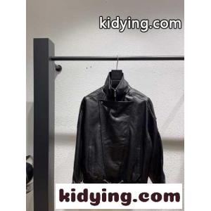 YSL サンローラン スーパーコピージャケットコピー レザー 本革 アウター トップス ハイネック ブラックkid268TXL5v