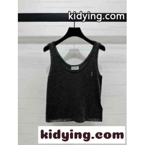 YSL サン ローラン t シャツ メンズスーパーコピー 無袖 トップス シンプル 女性 純綿 柔軟 ブラックkid265niGze