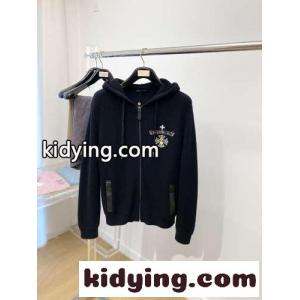 カジュアル ジップアップ ニットパーカー クロムハーツ コピーブランド パーカー コピーkid26OXvGjC