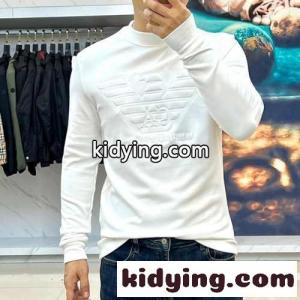 カジュアル クルーネック ロゴ アルマーニ コピーブランド Tシャツ コピー 長袖Tシャツ ホワイトkid26CemGPr