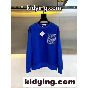 カジュアル ロゴ コットン スウェットシャツ ロエベ コピー Tシャツ コピー ブルーkid26yiSziu