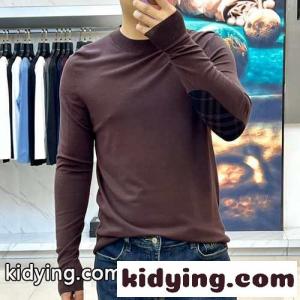 シンプル ウールブレンド ニット バーバリー コピー セーター コピー ブラウンkid26KDmyye