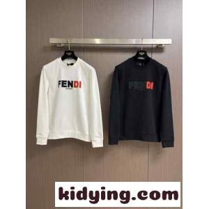 定番 ロゴ入り コットン スウェットシャツ フェンディ コピーブランド Tシャツ コピー クルーネックkid26r8b89f