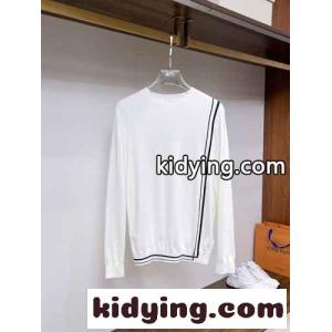 シンプル お洒落 グラフィックライン ニット エルメス スーパーコピー セーター コピー ホワイトkid26rWHj0r