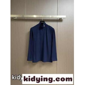 ベーシック 合わせやすい タートルネック 長袖Tシャツ プラダ コピー Tシャツ コピー ブルーkid26beK59v