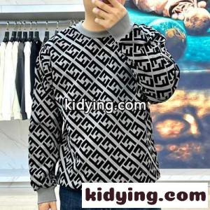 FFジャガード クルーネック フェンディ コピー Tシャツ コピー スウェットシャツ グレーkid26eCKTHf