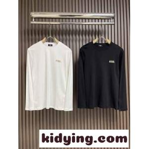 シンプル 合わせやすい ロゴ 長袖Tシャツ フェンディ スーパーコピー Tシャツ コピー クルーネックkid26vyCmWn