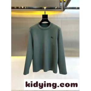 シンプル 合わせやすい クルーネック 長袖Tシャツ バーバリー コピー Tシャツ コピー グリーンkid268PvySf