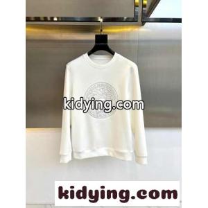 ヴェルサーチ コピーブランドェ Tシャツ コピー シンプル ロゴ入り クルーネック スウェットシャツ ホワイトkid26H1D8va