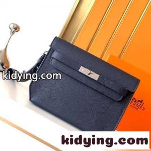 人気 上品 ケリー クラッチバック エルメス コピー バッグ コピー メンズバッグ ネイビーkid26uaKDWD