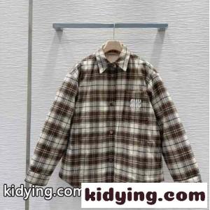 チェック ブルゾンジャケット ミュウミュウ スーパーコピー ジャケット コピー レディースkid26z49LLr