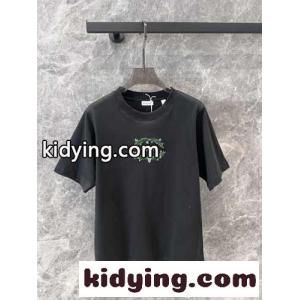 シスル ロゴ コットンTシャツ バーバリー ブランド コピー Tシャツ コピー ブラックkid26HH1X9r