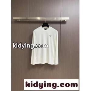 シンプル ロゴ入り プラダ コピー Tシャツ コピー 長袖Tシャツ ホワイトkid26eu8PLn