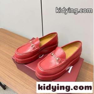gucci コピー ホースビット ウィメンズ プラットフォーム ローファー グッチ コピー スーパーコピー レッドkid260r4H9r