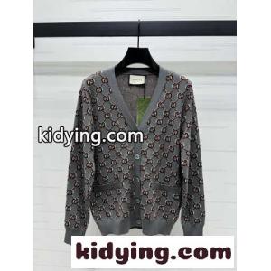 GGジャカード ニットカーディガン グッチ コピー ニット コピー グレーkid26fGzq8r