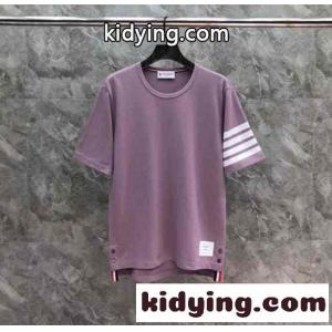 定番 カジュアル コットン 半袖Tシャツ トムブラウン スーパーコピー Tシャツ コピー パープルkid26Dq4H9j
