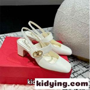 Vロゴ メリージェーン スリングバックパンプス ヴァレンティノ コピー パンプス コピー ホワイトkid26q8TDyy