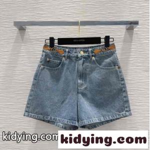 LVサークルタブデニムミニショーツ ルイヴィトン コピー パンツ コピー ショートパンツkid26GL9r0D