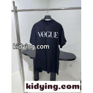 VOGUE 半袖Tシャツ オーバーサイズ バレンシアガ コピー Tシャツ コピー ブラックkid261zm4Dq