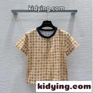 モノグラムカレイドスコープブローチTシャツ ルイヴィトン コピーブランド Tシャツ コピー 半袖 トップスkid26OnueCC