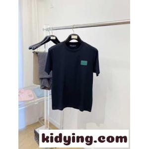 シンプル ロゴパッチ ドルチェ&ガッバーナ コピーブランド Tシャツ コピー 半袖Tシャツ ブラックkid26j8jGre