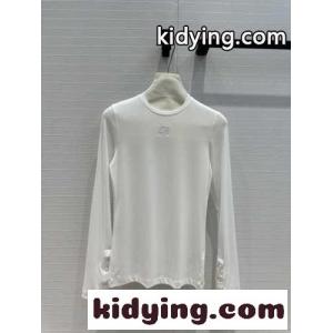 シンプル カジュアル 合わせやすい ロエベ コピー Tシャツ コピー 長袖Tシャツ ホワイトkid26KLvW9z