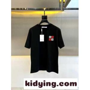 カジュアル ロゴ入り ジバンシィ コピー Tシャツ コピー コットン 半袖Tシャツ ブラックkid26WD4v8n