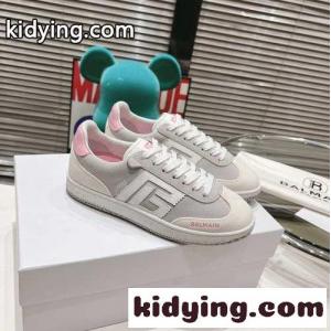 バルマン コピー スニーカー スーパーコピー balmain コピー Swan レザー＆スエード スニーカーkid26KjaC4b