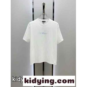 カジュアル ロゴ入り オフホワイト コピー Tシャツ コピー コットン 半袖Tシャツ ホワイトkid26D0P5nm