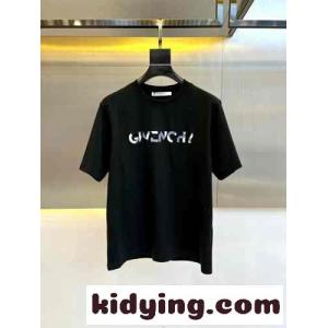 定番 カジュアル ロゴ入り 半袖Tシャツ ジバンシィ コピー Tシャツ コピー ブラックkid26jK9juq