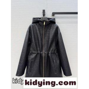 FFモチーフ フーデッド パデッドジャケット フェンディ スーパーコピー ジャケット 偽物 ブラックkid26bq4LLz
