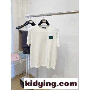 シンプル ロゴパッチ ドルチェ&ガッバーナ コピーブランド Tシャツ コピー 半袖Tシャツ ホワイトkid26j09HHb