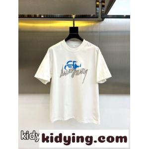 おしゃれ プリント バレンシアガ スーパーコピー Tシャツ 偽物 クルーネック コットン ホワイトkid261LHT9v