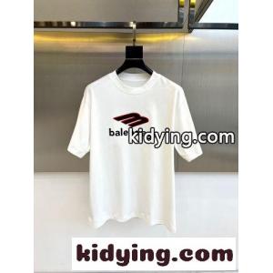 ベーシック ロゴプリント クルーネック バレンシアガ スーパーコピー Tシャツ 偽物 コットン ホワイトkid26K5LLHn