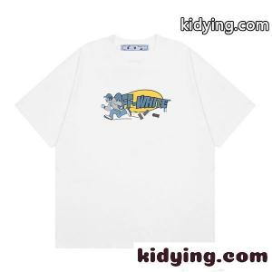 Off-white コピーブランド オフホワイト コピーブランド コピー 半袖Tシャツ プリント ビッグシルエット ストリート夏トップスkidying26n8be8b