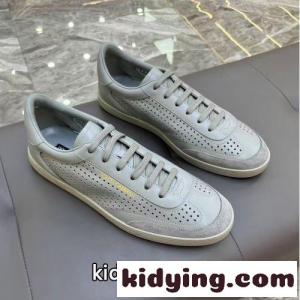 爽やかな通気性 d&g スーパーコピー サントロペ レザー スニーカー ドルチェ&ガッバーナ スーパーコピー コピー グレーkid2681Traa