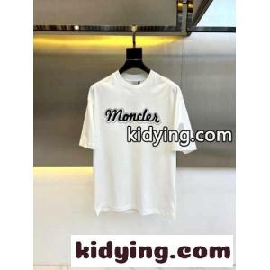 モンクレール コピー Tシャツ コピー シンプル ロゴプリント クルーネック 半袖Tシャツ ホワイトkid26HX9ryi