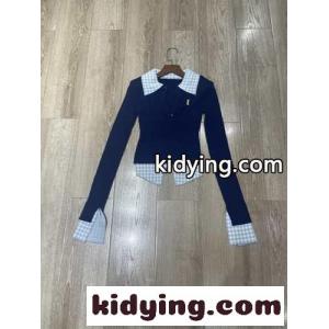 YSL サンローラン スーパーコピー フラグメントコピー トップス セーター 柔らかい ニット 学院風 ブルーkid26XLL55f