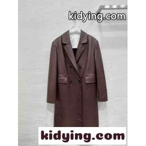 お洒落 loewe コピーブランド ジャケット偽物 コート トップス ジャケット 優雅 ロング レザー レッドkid26r8Diui