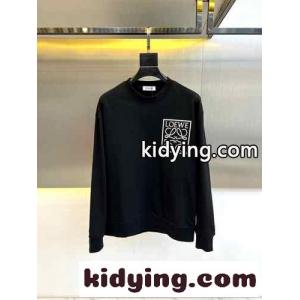 カジュアル ロゴ コットン スウェットシャツ ロエベ コピー Tシャツ コピー ブラックkid26KbeuCq