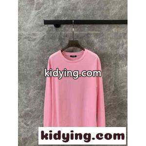 シンプル ロゴ入り 長袖Tシャツ バルマン スーパーコピー Tシャツ コピー ピンクkid26Xviieu