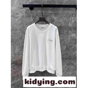 カジュアル プリント コットン スウェットシャツ シャネル コピーブランド Tシャツ コピー ホワイトkid260vCeea