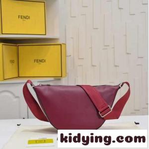 fendi コピー Roma レザー フェンディ コピー メロン スモール スーパーコピー ショルダーバッグ レッドkid264raCOD