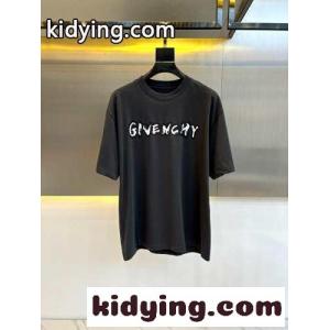 カジュアル ゆったり ロゴ入り 半袖Tシャツ ジバンシィ コピー Tシャツ コピー ダークグレーkid26GjGDyy