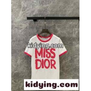 人気 Miss dior コピー コットン 半袖Tシャツ クリスチャン・ディオール コピー Tシャツ コピーkid26uKn4fC