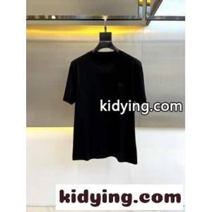 シンプル クルーネック 半袖Tシャツ バーバリー ブランド コピー Tシャツ コピー ブラックkid264H5rmu